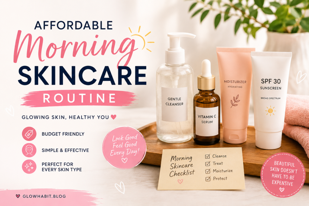 Affordable-morning-skincare-routine