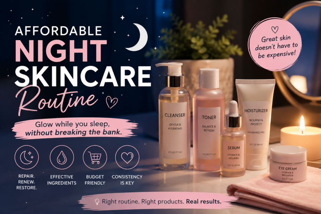 affordable-night-skincare-routine
