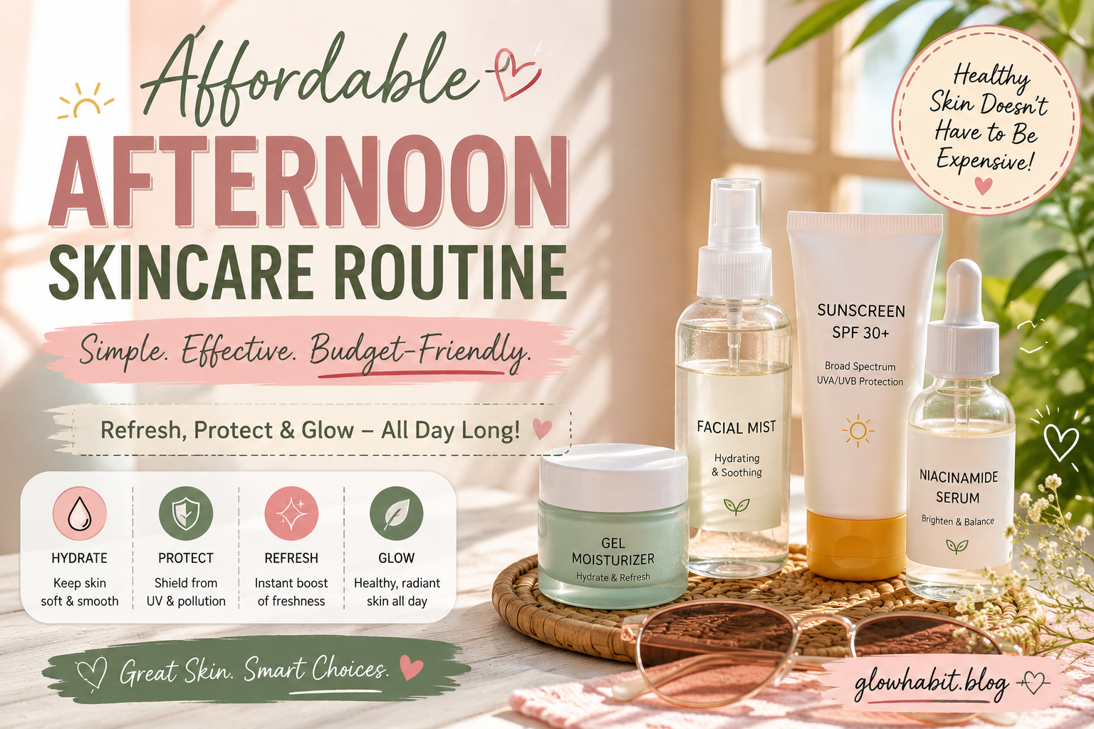 5-Step Affordable Afternoon Skincare Routine for Healthy Skin