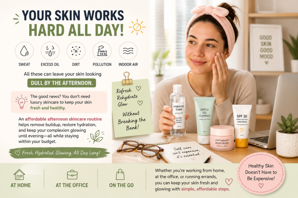 Affordable-afternoon-skincare- routine-for-healthy-skin